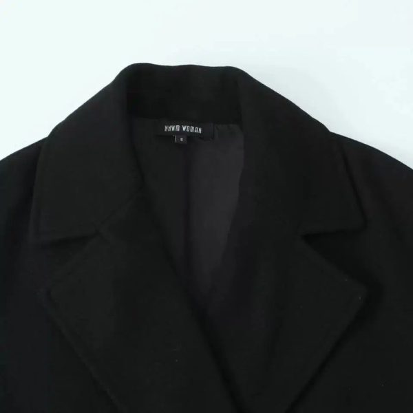 Double-Breasted Pockets Wool Coat - Image 2