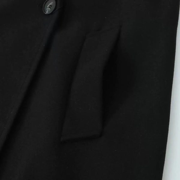 Double-Breasted Pockets Wool Coat - Image 3