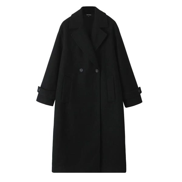 Double-Breasted Pockets Wool Coat - Image 6