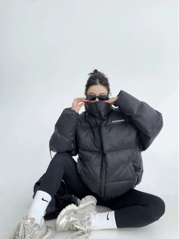 High Collar Puffer Coat - Image 4