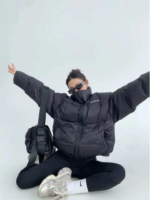 High Collar Puffer Coat - Image 5