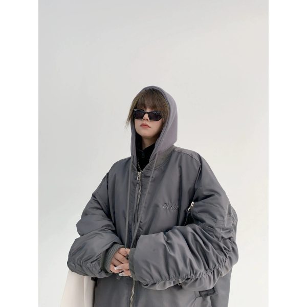 Oversized Hooded Puffer Coat - Image 2