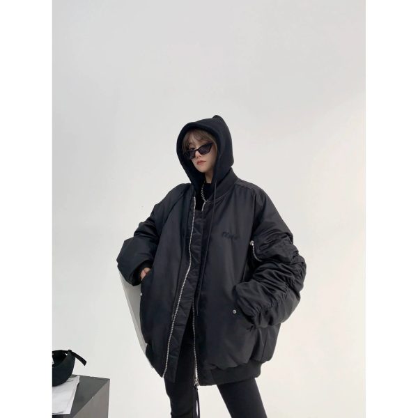 Oversized Hooded Puffer Coat - Image 3