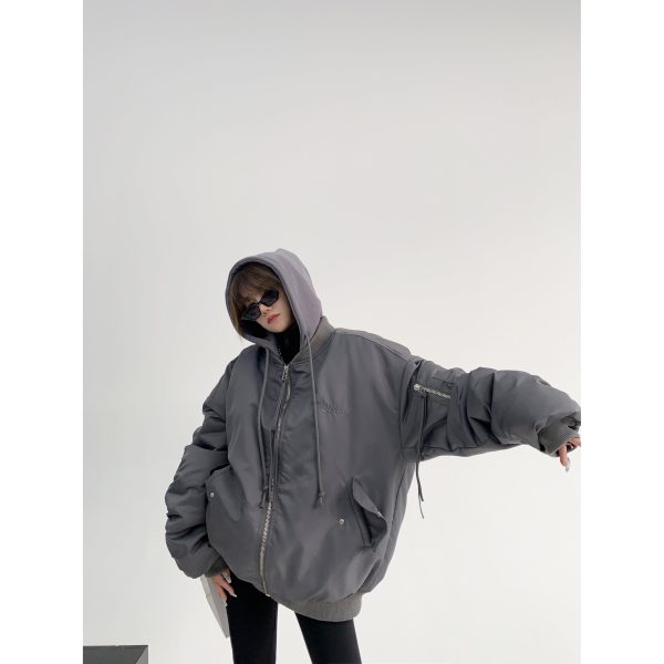 Oversized Hooded Puffer Coat - Image 4