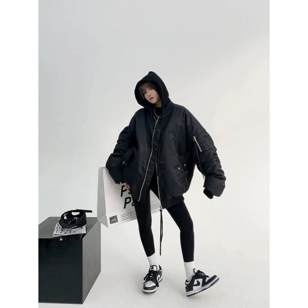 Oversized Hooded Puffer Coat - Image 7