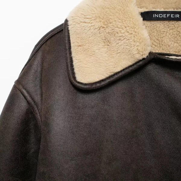 Shearling Lined Pockets Jacket - Image 2
