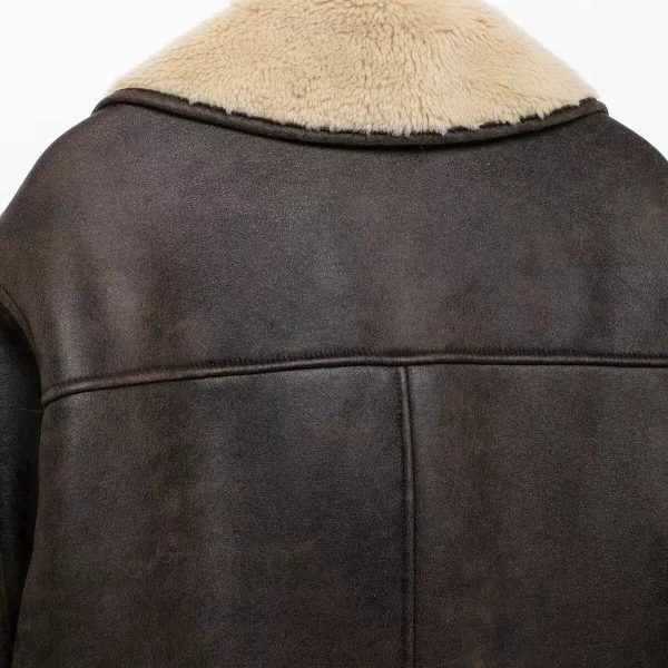 Shearling Lined Pockets Jacket - Image 4