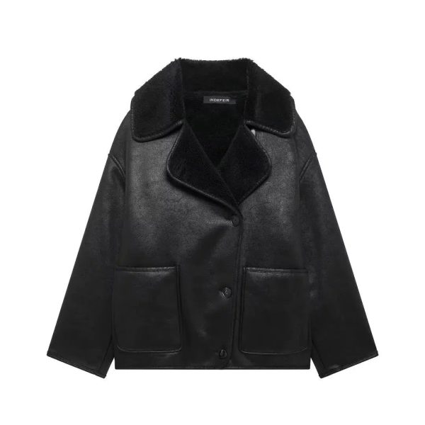 Shearling Lined Pockets Jacket - Image 6