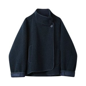 Wool Blend Asymmetrical Coat