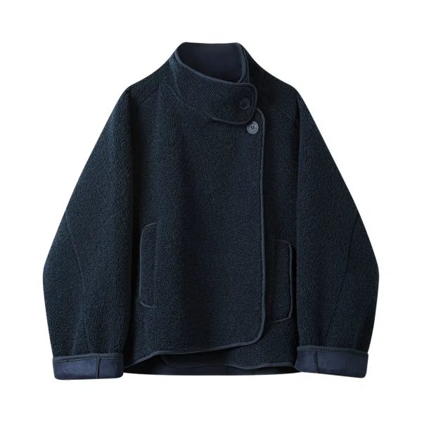 Wool Blend Asymmetrical Coat