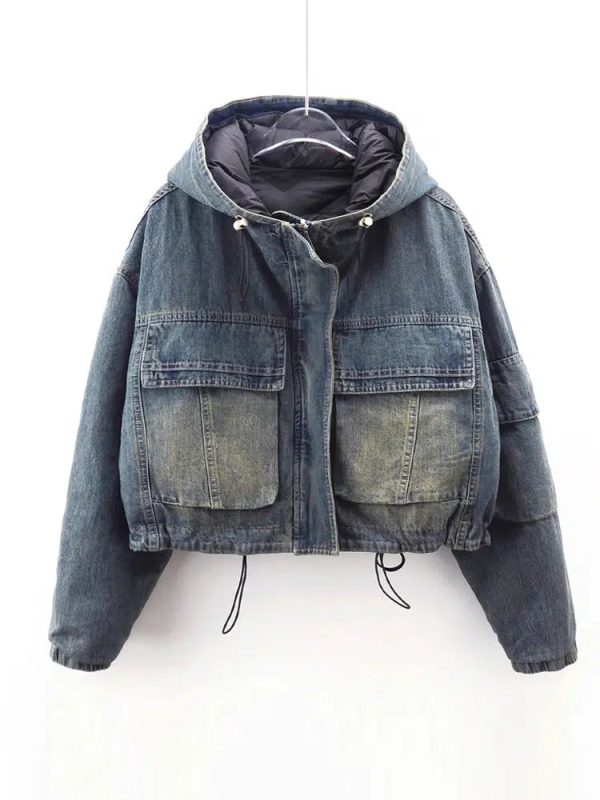Double-sided Velvet-Lined Denim Jacket - Image 3