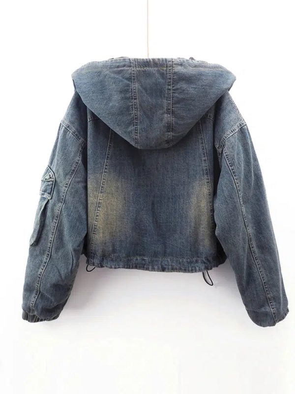 Double-sided Velvet-Lined Denim Jacket - Image 5