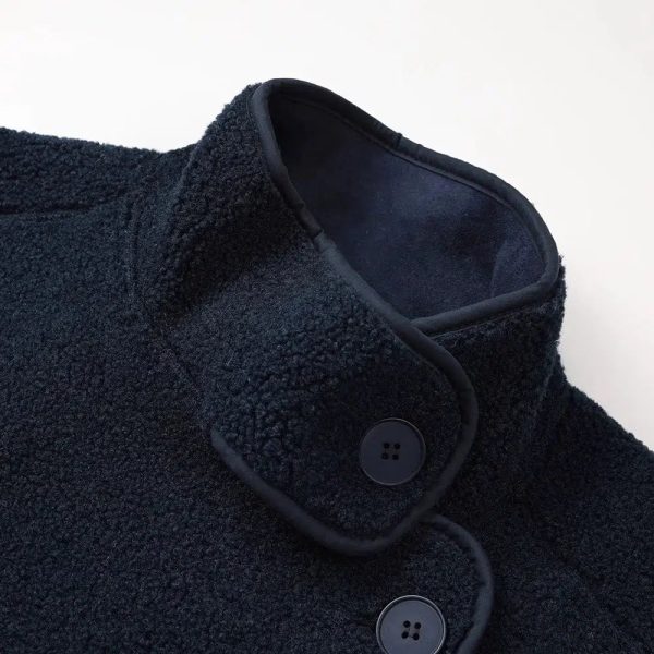 Wool Blend Asymmetrical Coat - Image 5